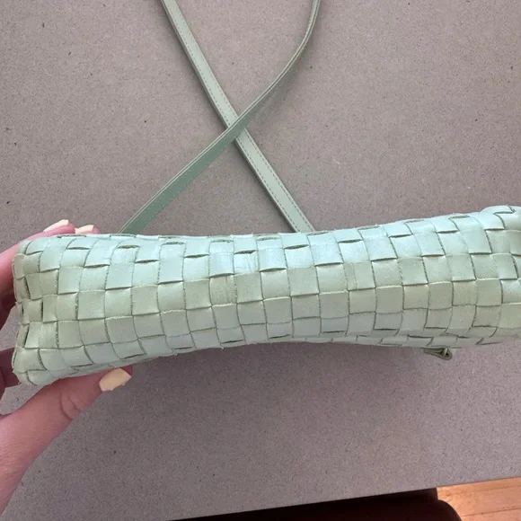 Clare V Woven Midi Sac - Mint - Picture 7 of 9